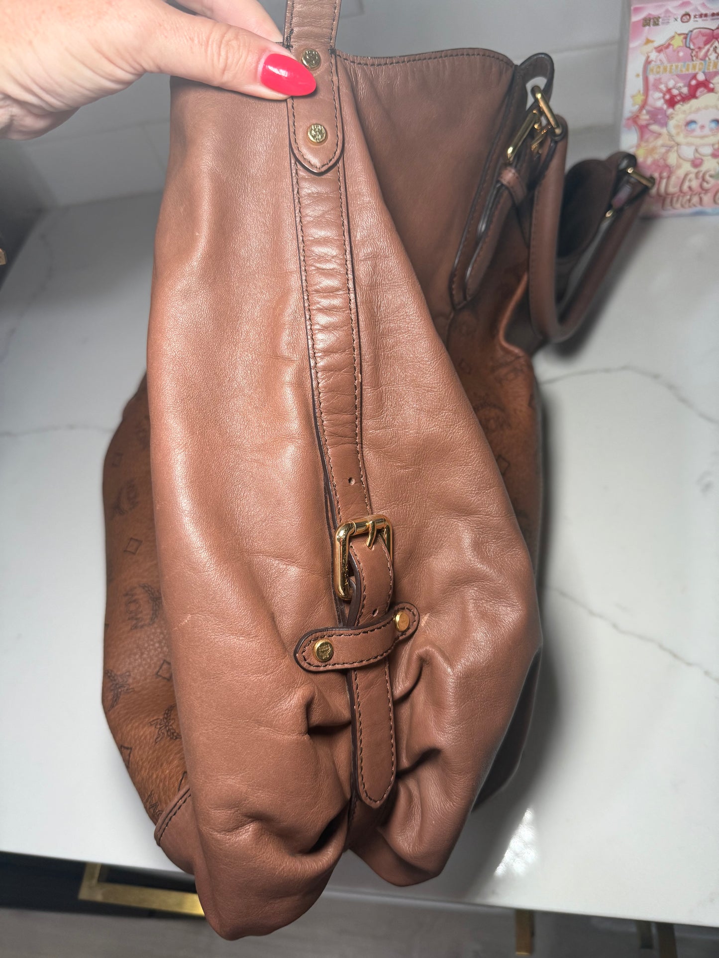 MCM Chocolate Hobo Bag, Authentic, Luxury