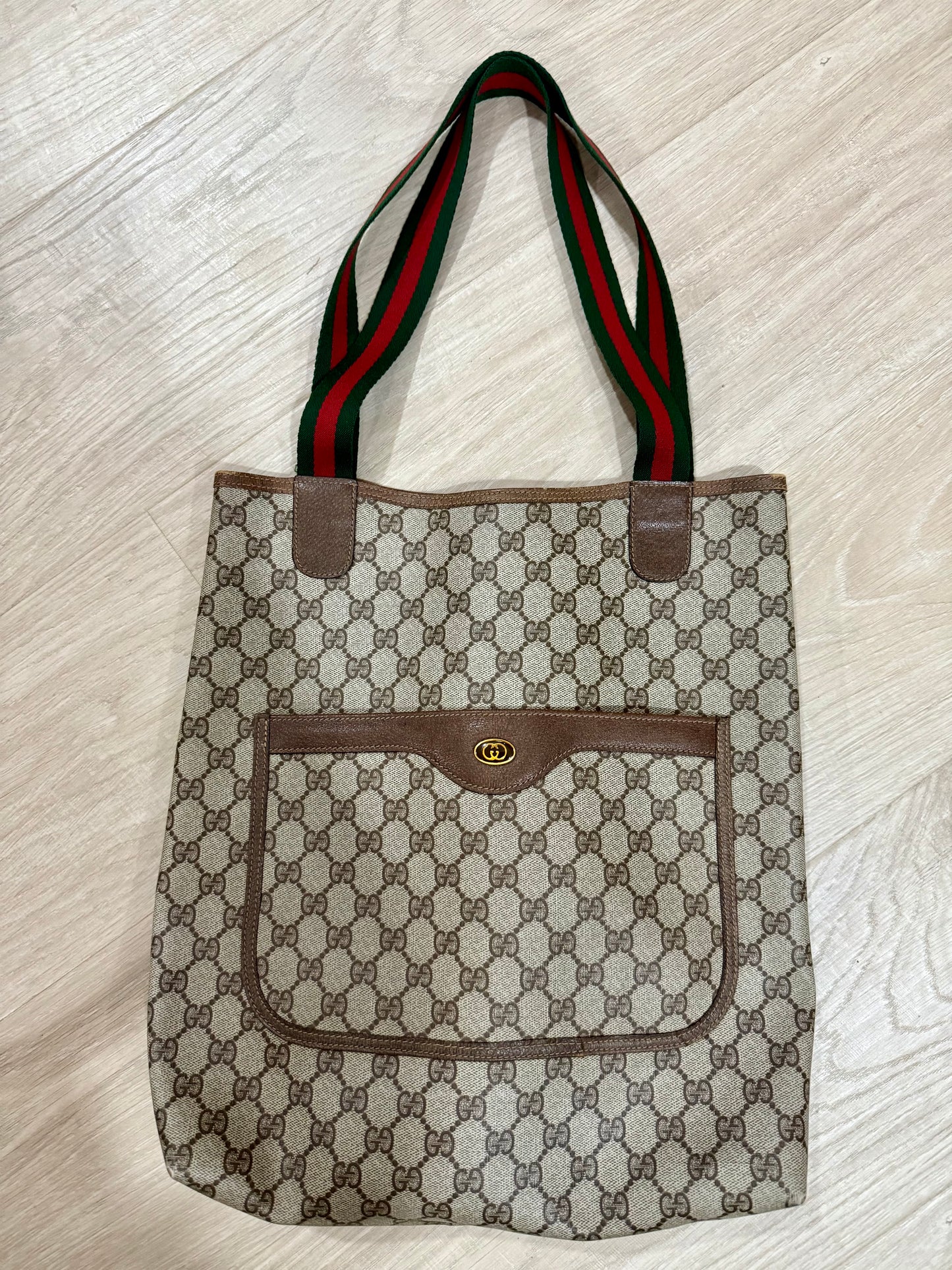 Gucci GG Sherry Line Tote, Vintage, Amazing Condition