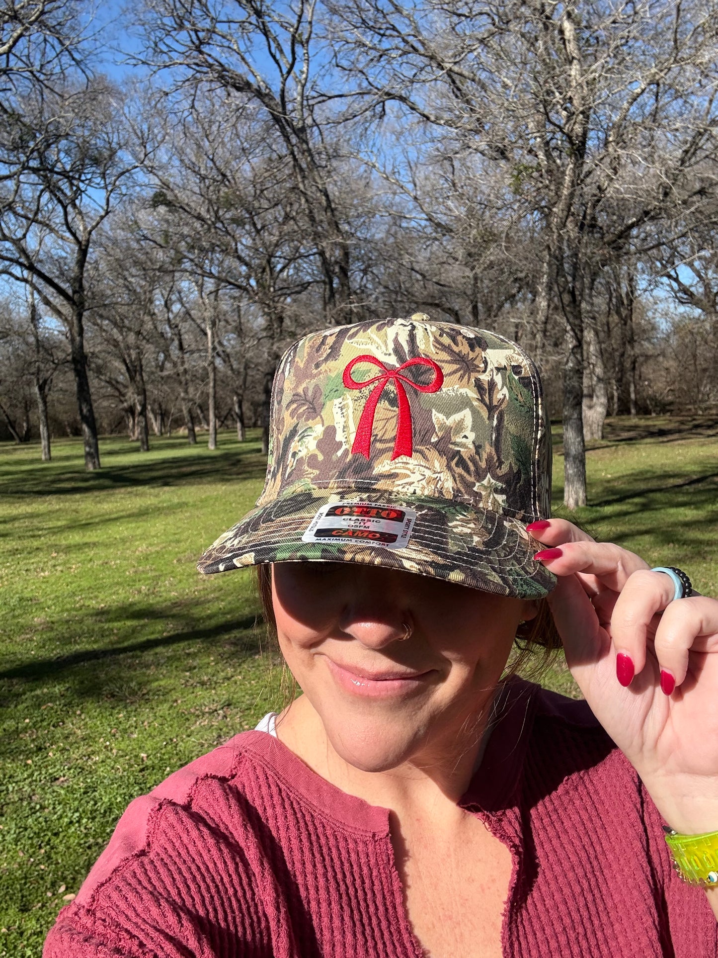 Camo and Bow Hat