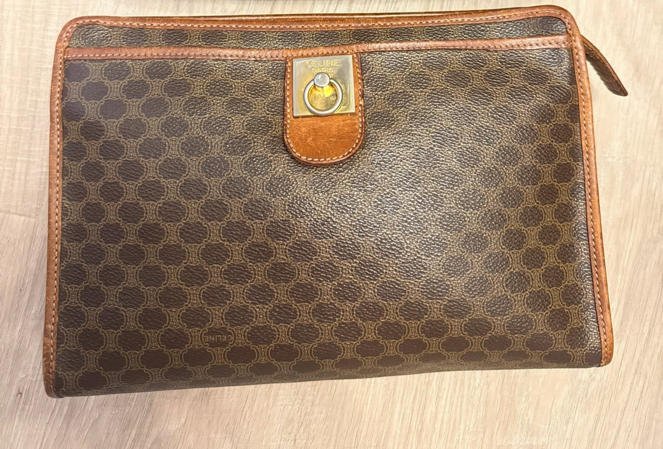 CELINE Macadam Clutch, Authentic, Vintage. EUC