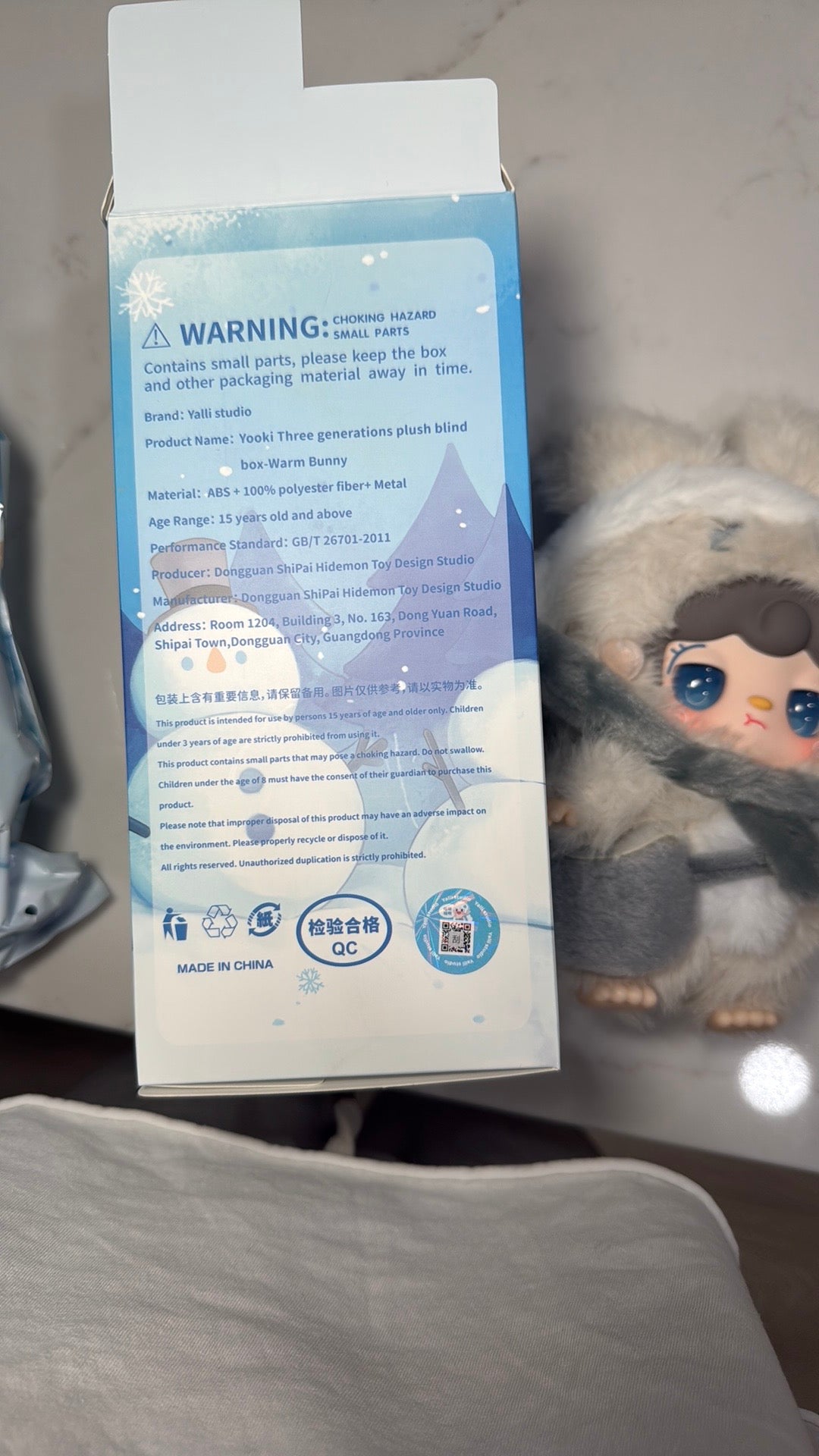 Yooki 3rd Gen Warm Bunny Blind Box, Authentic, opened