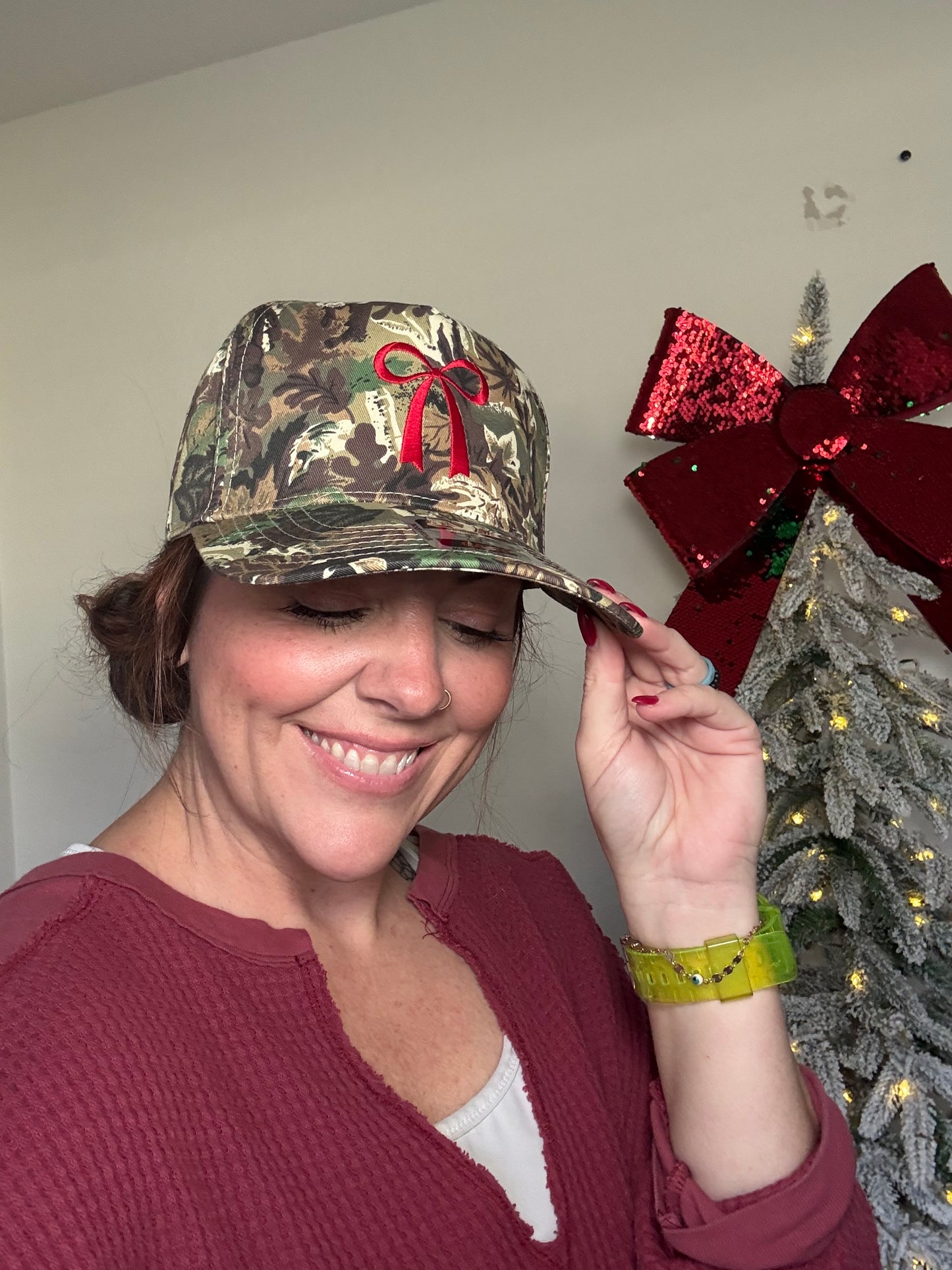 Camo and Bow Hat