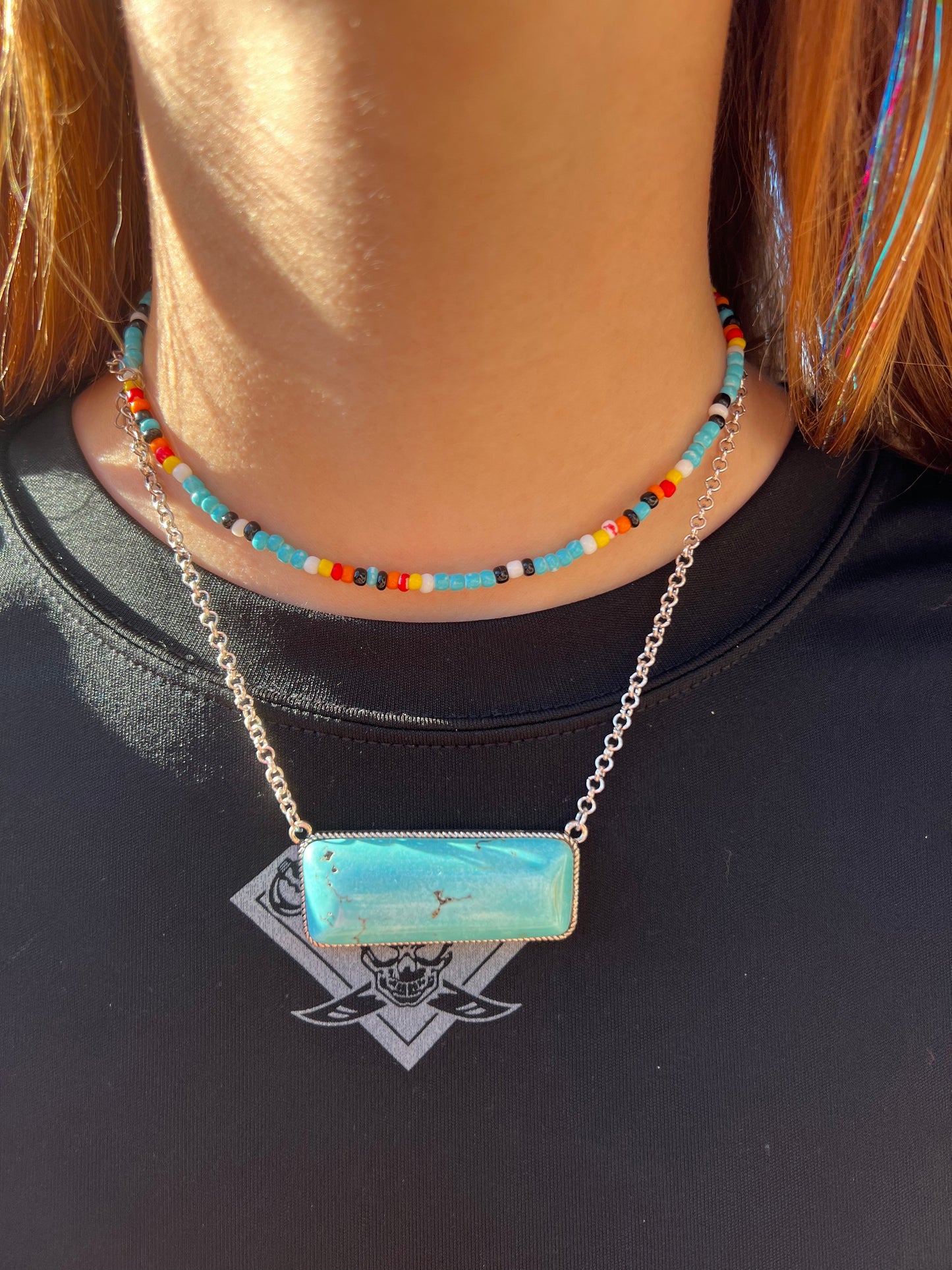 TURQUOISE BAR NECKLACE