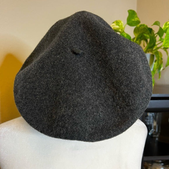 VTG P.R.T. Ultrabasque 100% Wool Beret Basque Hat RN 58584 De Luxe Grey