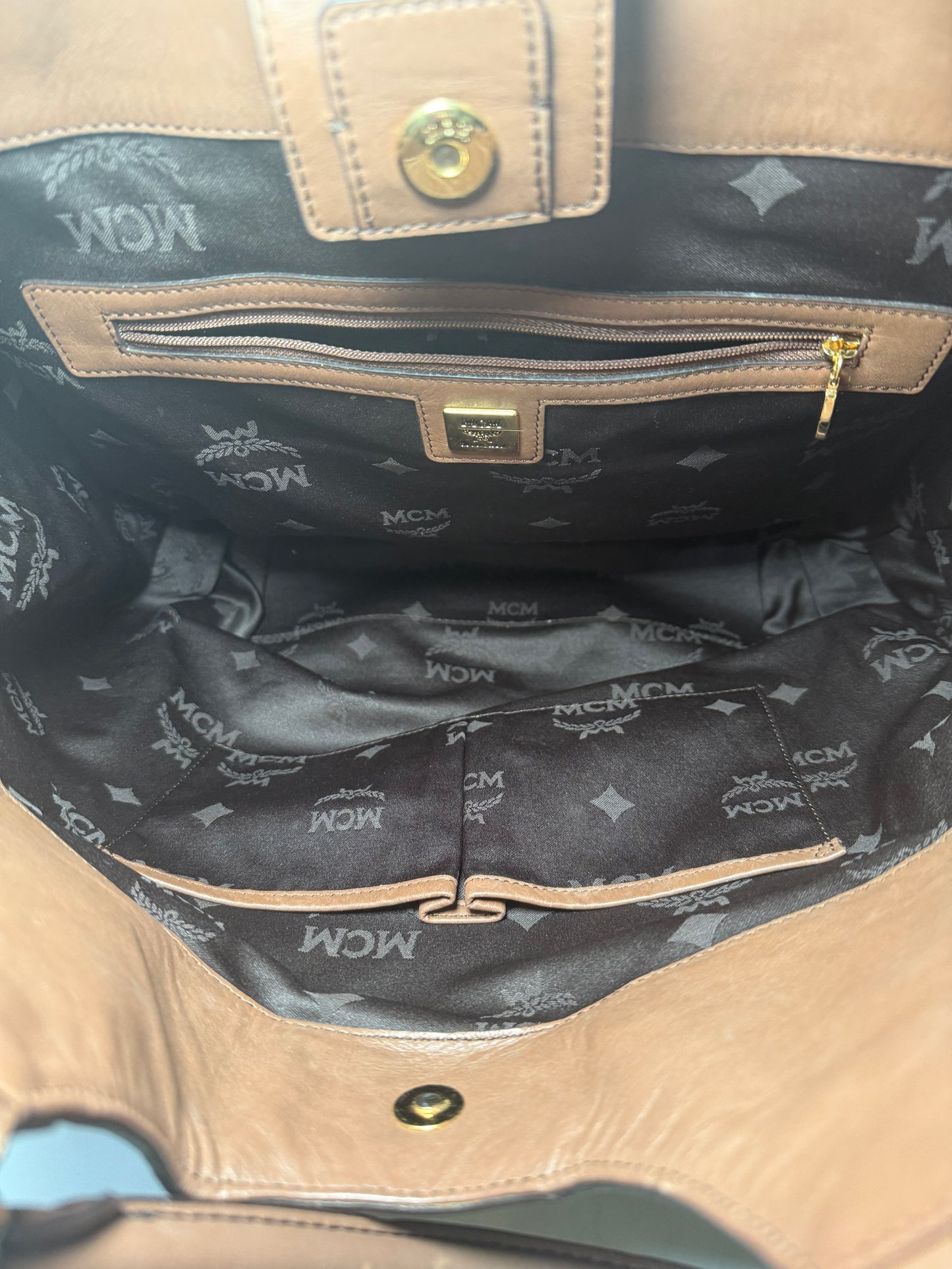 MCM Chocolate Hobo Bag, Authentic, Luxury
