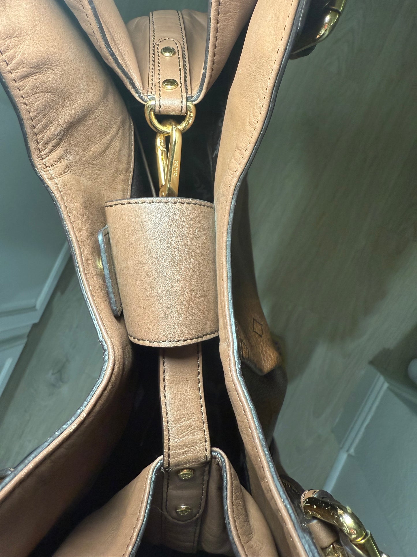 MCM Chocolate Hobo Bag, Authentic, Luxury