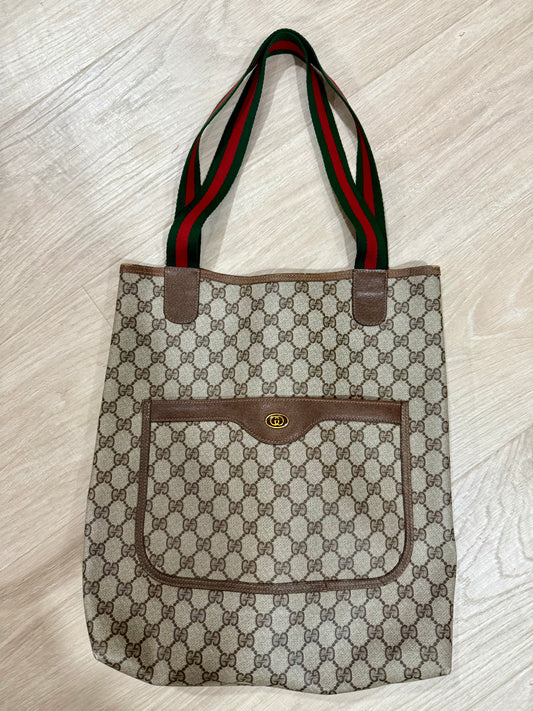Gucci GG Sherry Line Tote, Vintage, Amazing Condition