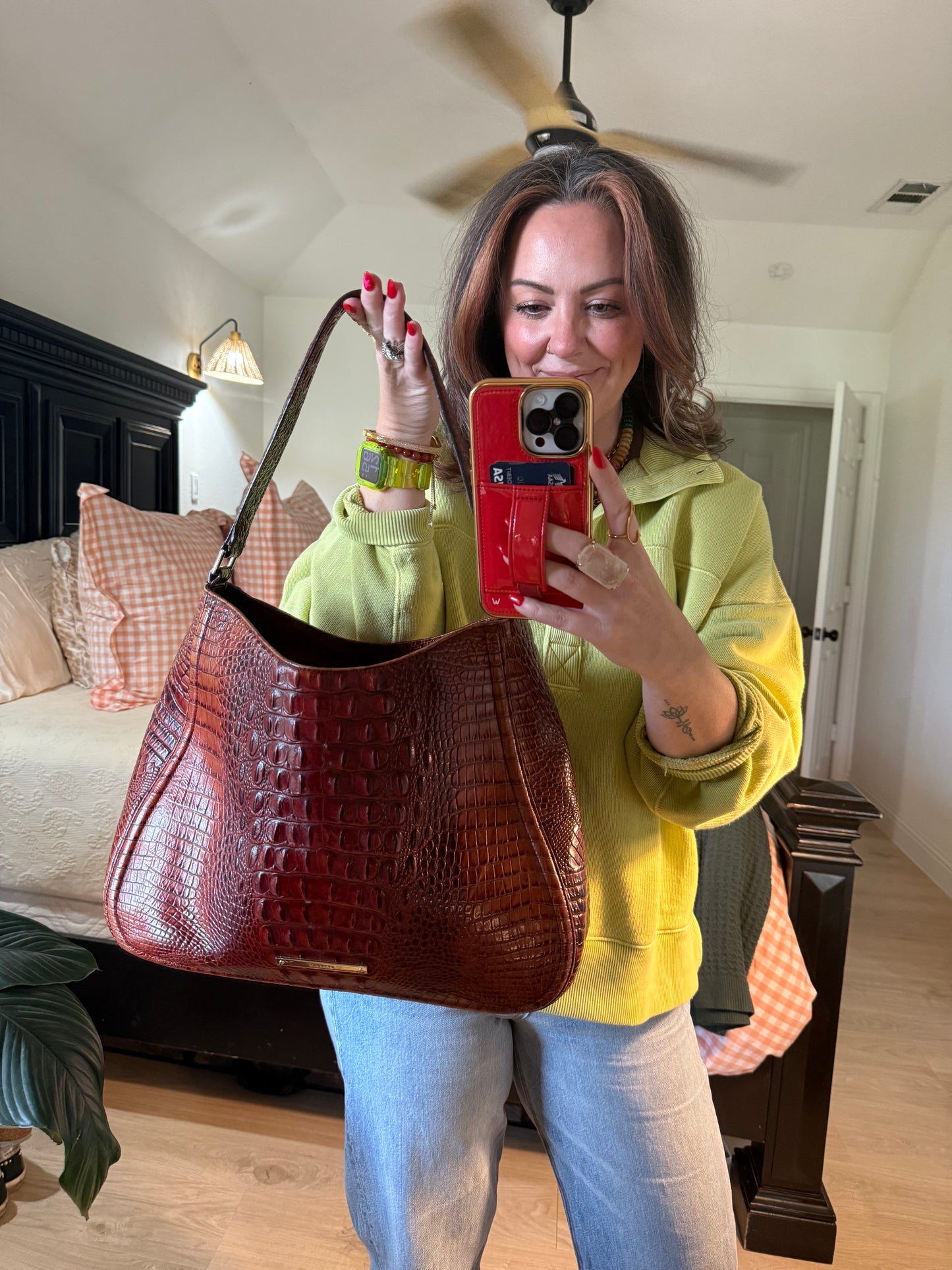 Authentic Brahmin Vada Hobo – Pecan Melbourne Leather