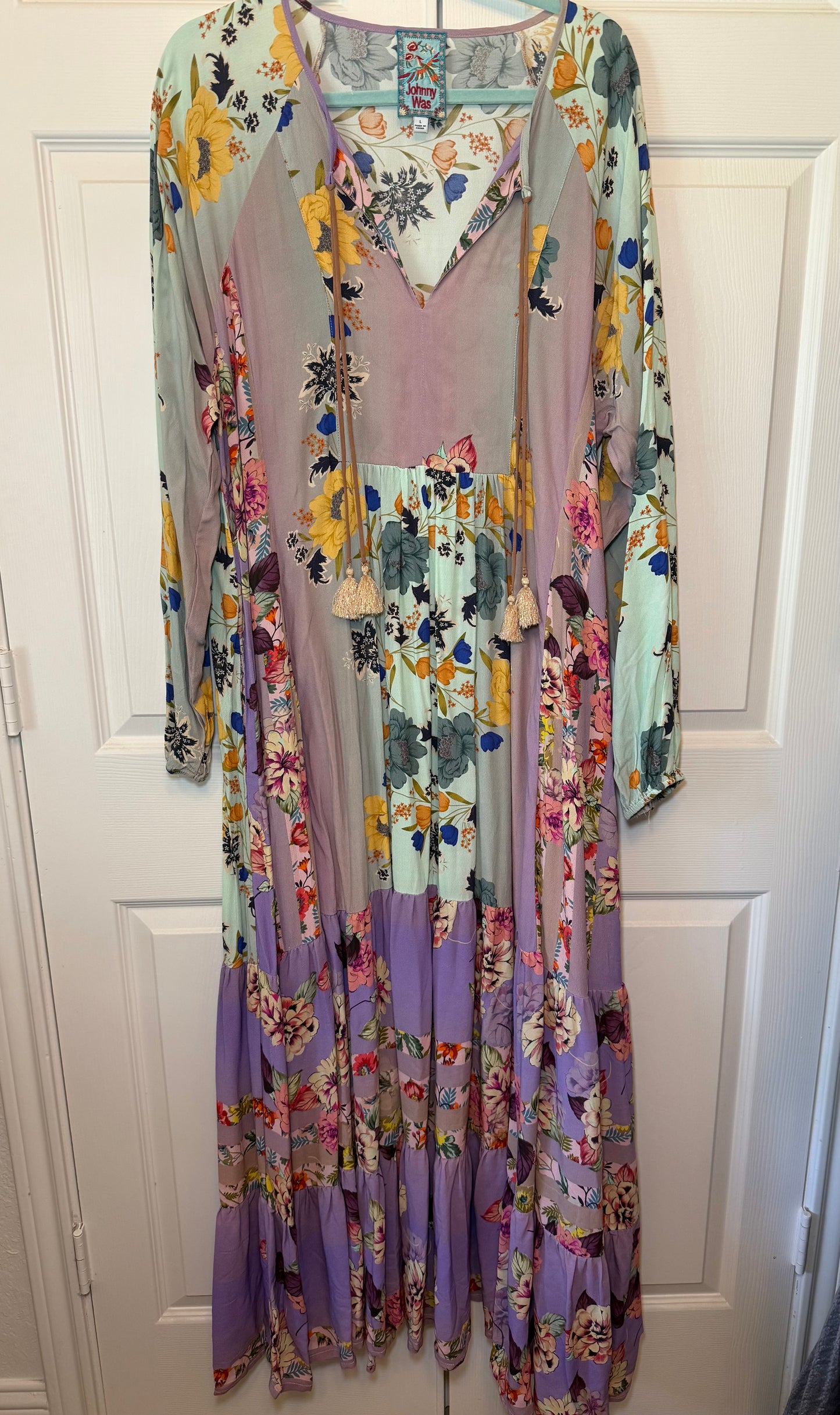 Johnny Was Floral Maxi Dress, Authentic, Sz L