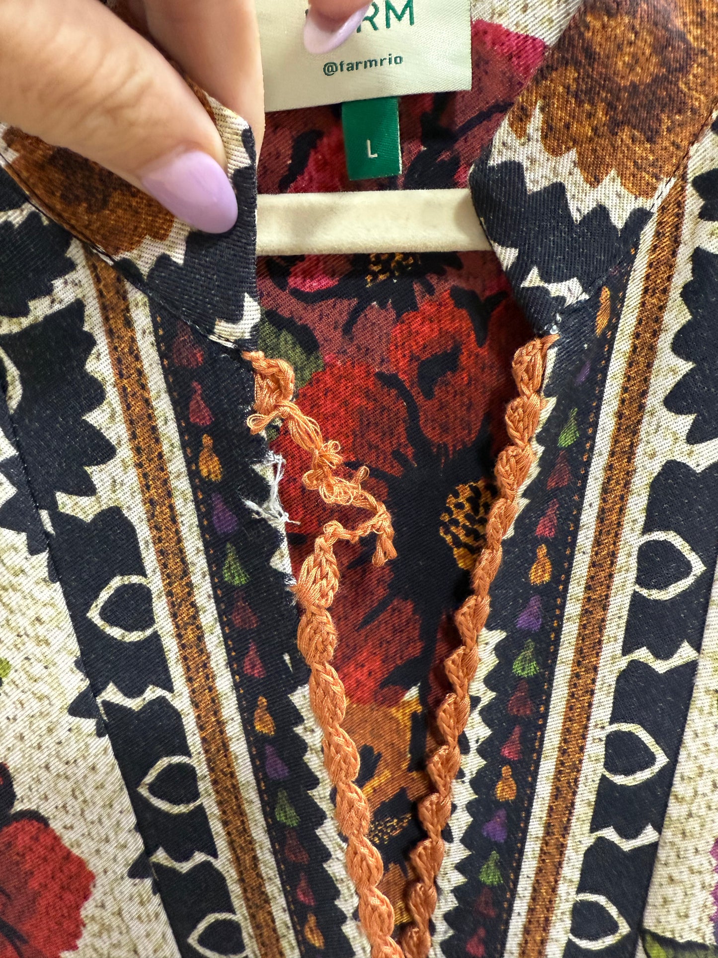FARM Rio Flower Tapestry Maxi Dress – Size L