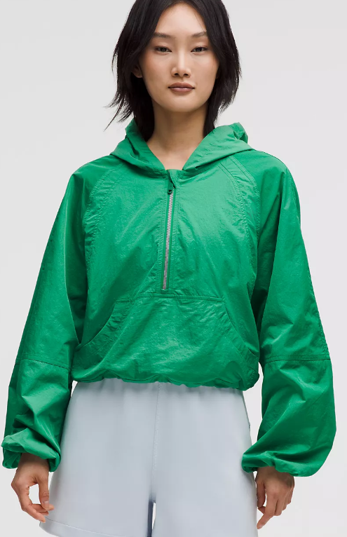 Scuba Cropped Anorak - Raceway Green