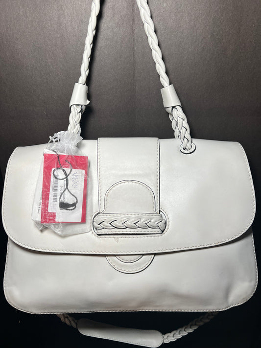 Authentic Valentino Histoire Satchel – White Leather