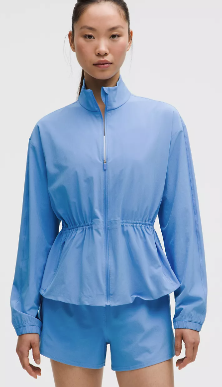 UV-Protective Cinch-Waist Running Jacket - Pool Party