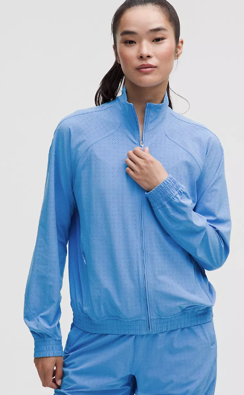 Adapted State Perforated Track Jacket - Pool Party