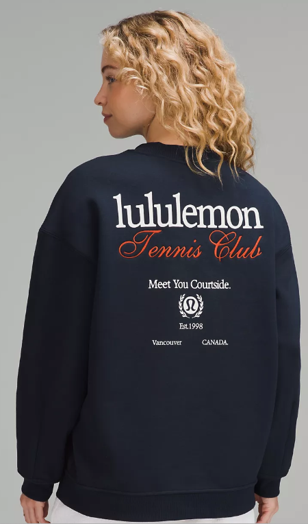 Heavyweight Fleece Pullover Tennis Club - True Navy/White/Firecracker