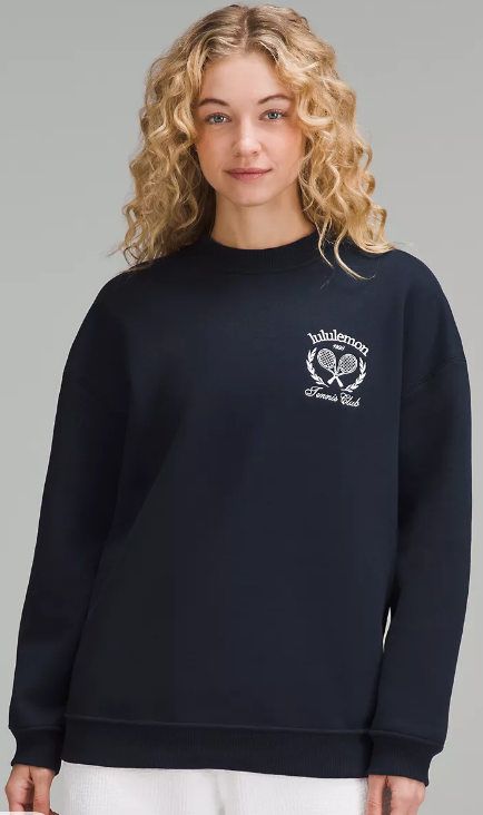 Heavyweight Fleece Pullover Tennis Club - True Navy/White/Firecracker