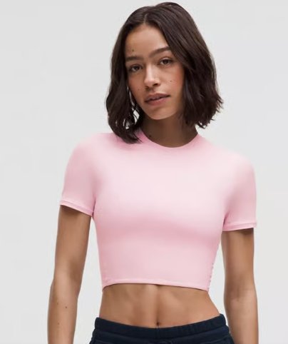 Nulu Crewneck Cropped T-Shirt - VitaPink