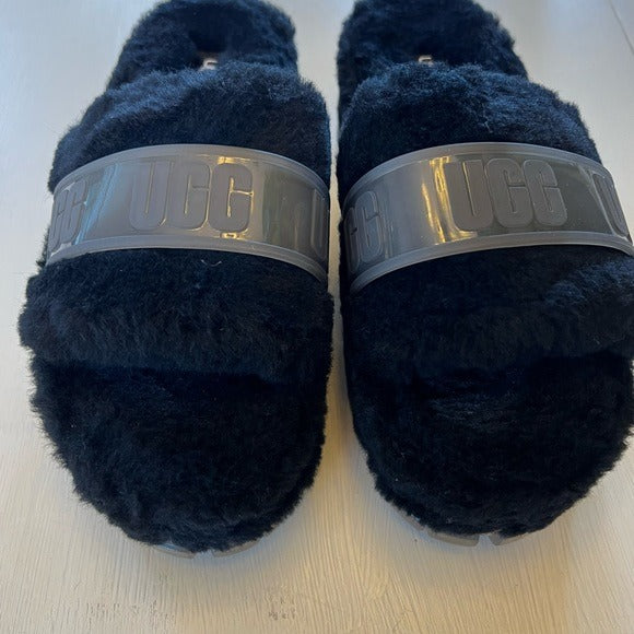 CLF Fluff'd Up Slippers in Black