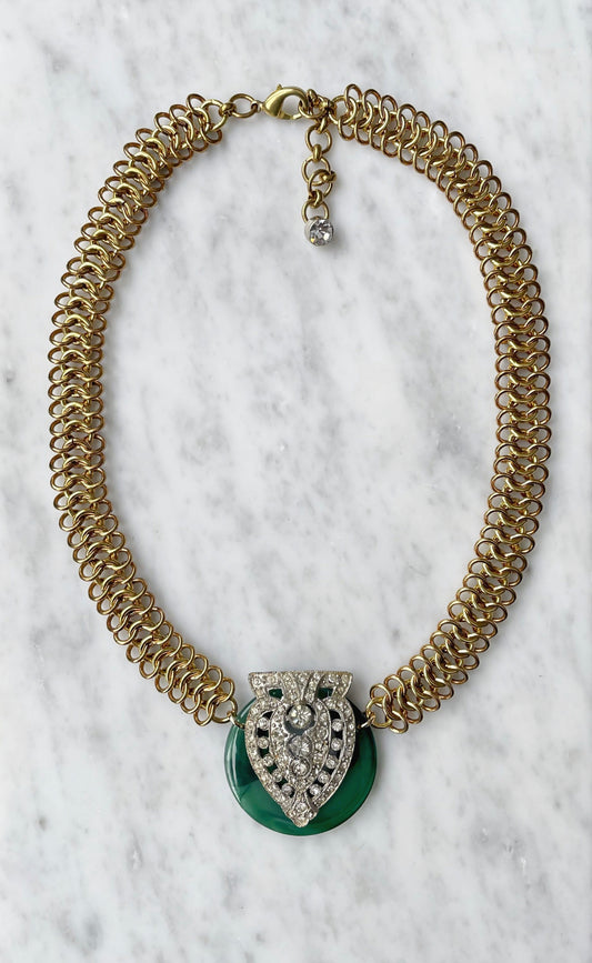 VINTAGE BROOCH UP-CYCLED NECKLACE